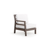 Maui Outdoor PoliSoul™ Left Facing Arm Chair in Vintage Walnut