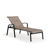 Madeira Outdoor Sling Chaise Lounge in Midnight with Napa Brindle Sling