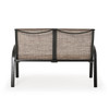 Madeira Outdoor Loveseat in Midnight with Napa Brindle Sling, Alternate View