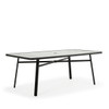 Reef Outdoor  Glass Top 42" x 75" Rectangle Dining Table in Midnight