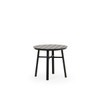 Madeira Outdoor 20" Round Aluminum Slat Top Tea Table in Midnight