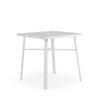 Madeira Outdoor 36" Square Glass Top Counter Height Table in Textured White