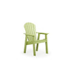 Oceanside Poly Outdoor Dining Arm Chair in Lime Green