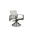 Reef Outdoor Swivel Sling Dining Chair in Midnight