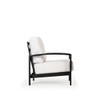 Costa Outdoor Aluminum Club Chair in Carbon Finish