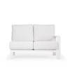 Costa Outdoor Aluminum Right Facing Arm Loveseat in Pearl Finish