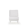 Costa Outdoor Aluminum Armless Chair in Pearl Finish