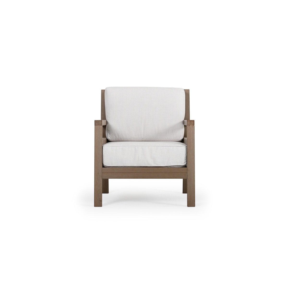 Maui Outdoor PoliSoul™ Club Chair in Weathered Teak Leaders Furniture