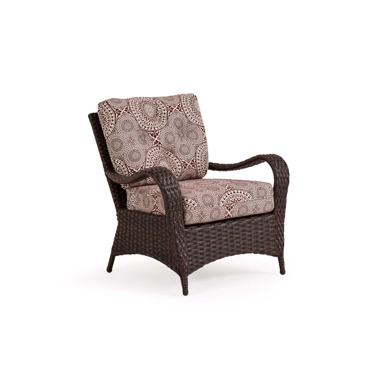 wicker roll arm chair