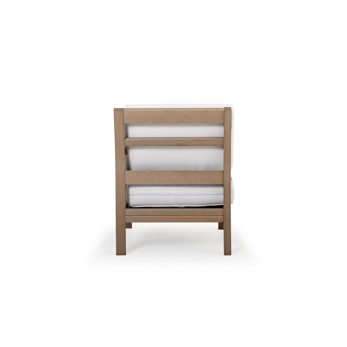 Maui Outdoor PoliSoul™ Right Facing Arm Chair in Weathered Teak Leaders Furniture