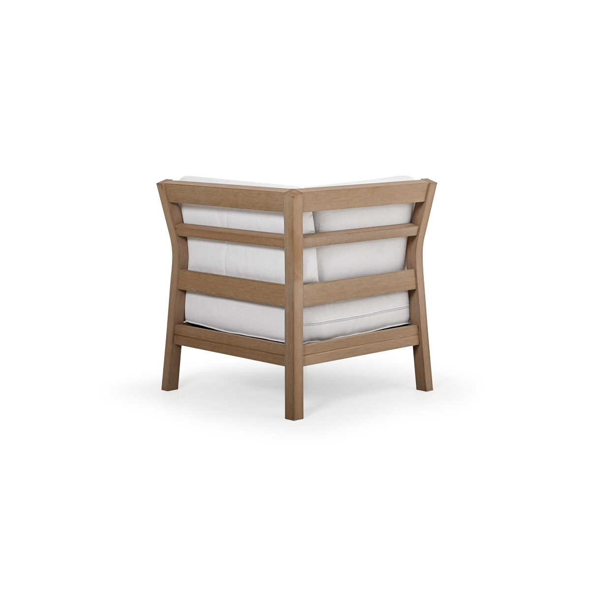 Maui Outdoor PoliSoul™ 90 Degree Corner Chair in Weathered Teak