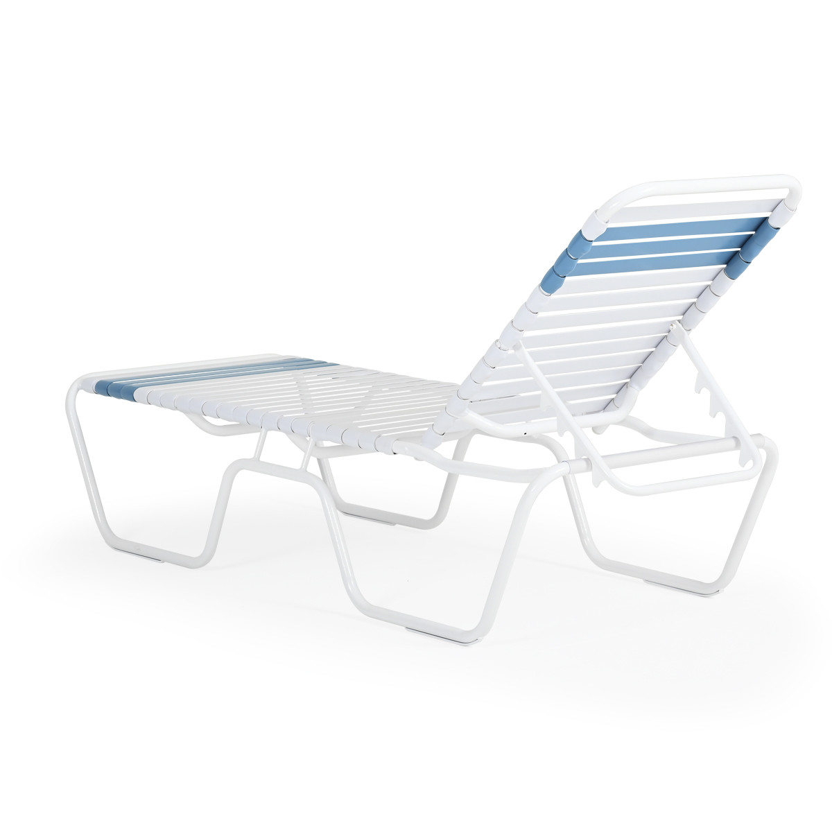 Aluminum Vinyl Strap Chaise Lounge Leaders Furniture