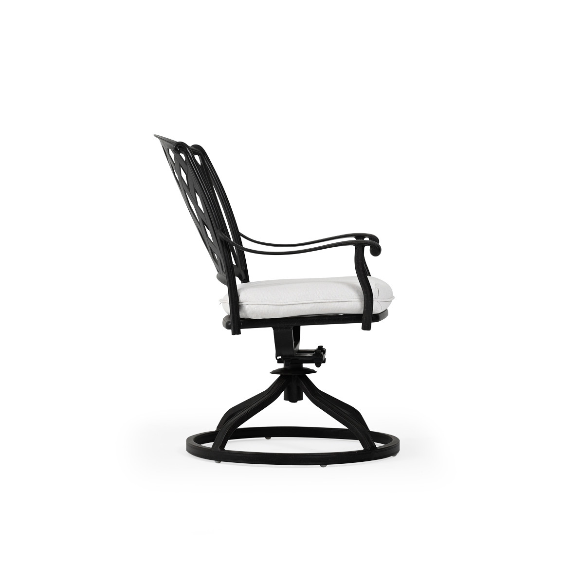 Trellis Outdoor Cast Aluminum Swivel Tilt Dining Chair Leaders Furniture