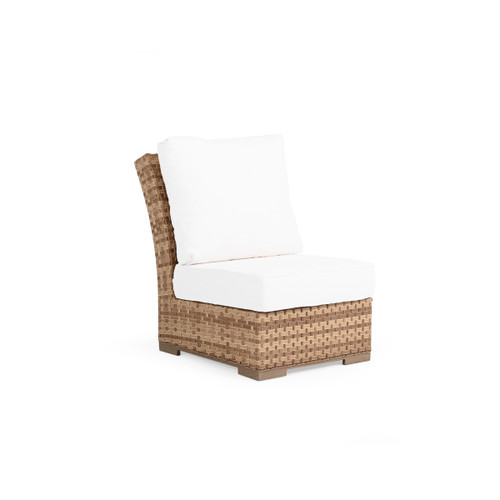 Retreat Outdoor Wicker Armless Chair in Sandstone