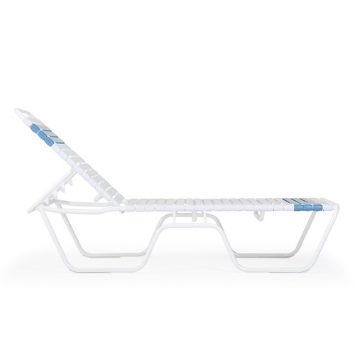Aluminum Vinyl Strap Chaise Lounge Leaders Furniture