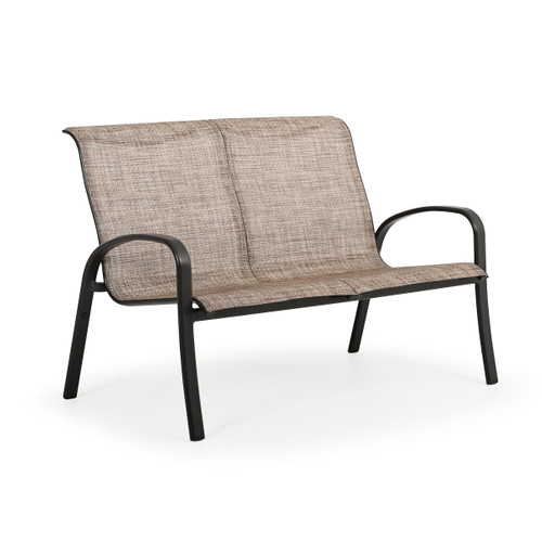 Madeira Outdoor Sling Loveseat in Midnight with Napa Brindle Sling