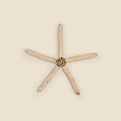 Wood Starfish with Rope, Large