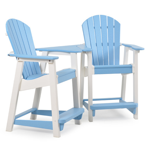 Poly Lumber Adirondack Counter Height Set with Table ... Poly Lumber Adirondack Counter Height Set with Table ...