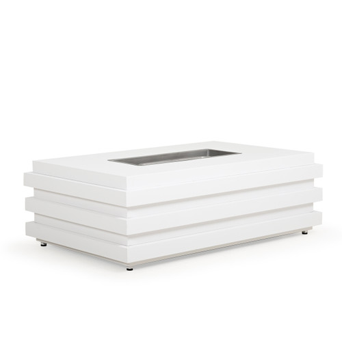 Costa Outdoor Aluminum Rectangular Fire Pit Leaders Furniture