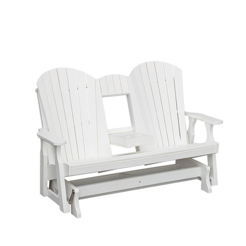 Oceanside Outdoor Poly Lumber Double Glider with Cupholder Leaders