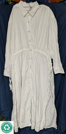Upcycled - Button up Cotton Dress Size XL