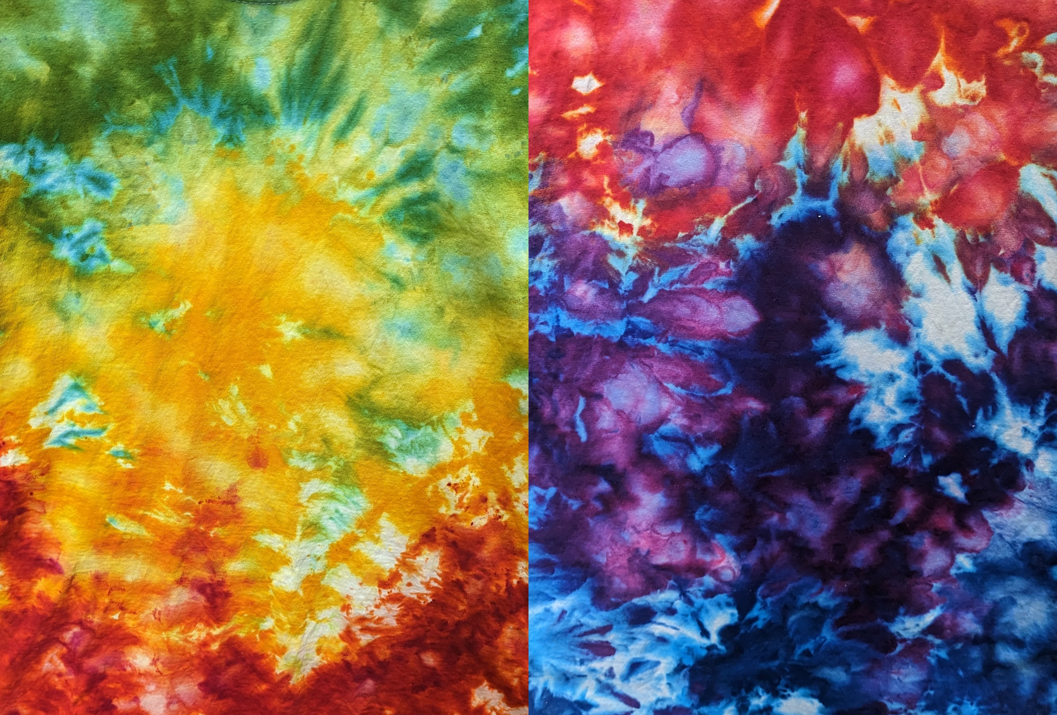 kaleidoscope ice tie-dye technique