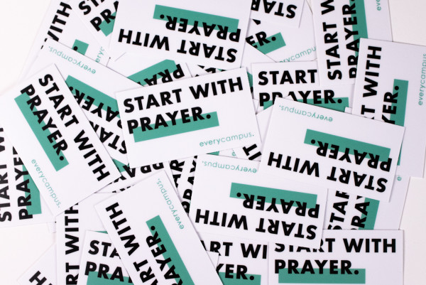 EveryCampus Start with Prayer Sticker (each)