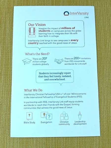 Link:  Vision Information Card