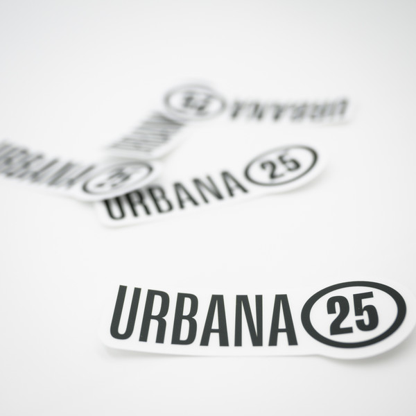 Urbana 25 Green Logo Sticker (pack of 5)