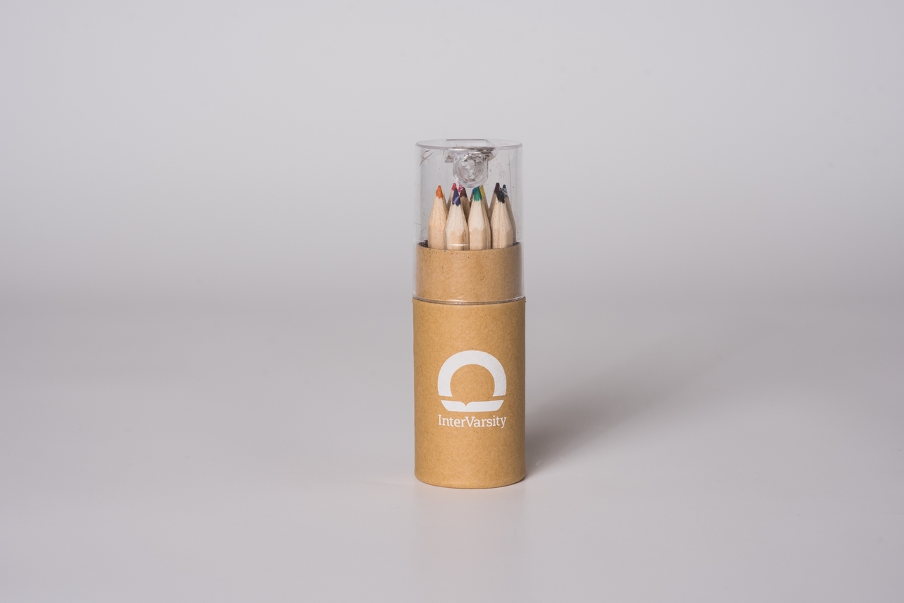 12 Piece Colored Pencil Tube with Sharpener