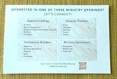 Link: Let's Connect Interest Card