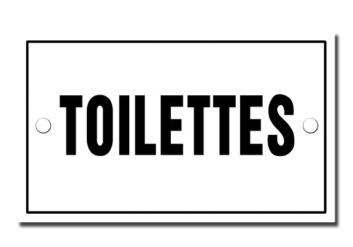 Toilettes French Enamel Plaque