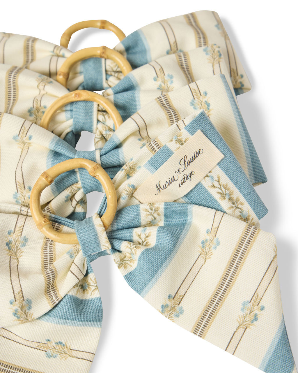 Maria Louise Cottage Maison Stripe Napkin Rings - Thumbnail 3