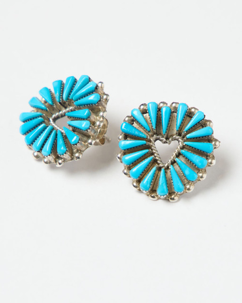 Zuni Turquoise Hearts