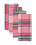Blush Provence Plaid Napkins, Set of 4