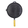 Plancha Bifera Nro 4 Rayada Enlozada Asadera Redonda Para Hornalla Iron Round Grill Roasting Griddle with Wooden Handle, 31 cm / 12.2" diam