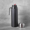 Stainless Steel Thermos with Half Handle Grip and Pour Spout Termo Doble Acero Inoxidable by Made in Mate, 1 l / 33.8 fl oz capacity