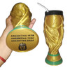 Mate Copa del Mundo 3D Printed with Bombilla Unique Design for Yerba Mate Lovers, 23 cm / 9'