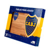 Medium BBQ Board with Color Laser Engraved Boca Juniors Crest - Eucalyptus by Regalando Pasión, 34 cm x 47 cm / 13.39" x 18.50"