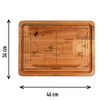 Medium BBQ Board Laser Engraved River Pity's Goal in Madrid - Eucalyptus by Regalando Pasión, 34 cm x 47 cm / 13.39" x 18.50"