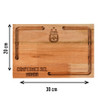 AFA Plate Board Laser Engraved with 3-Star World Champions Crest - Eucalyptus by Regalando Pasión, 20 cm x 30 cm / 7.87" x 11.81"
