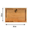 River Plate Plate Board Laser Engraved Crest - Eucalyptus Wood by Regalando Pasión, 20 cm x 30 cm / 7.87" x 11.81"
