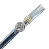 Bombilla Chata Flat Stainless Steel Straw with Horse Charm, Durable & Stylish