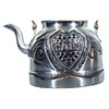 Pava Handmade Aluminum Kettle with Engraved Boca Juniors Crest, Artisan Teapot, 100% Argentine Craft Diseño C.A.B.J.