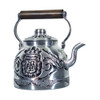 Pava Handmade Aluminum Kettle with Engraved AFA, Artisan Teapot, 100% Argentine Craft Diseño AFA Tres Estrellas