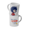 Taza Mafalda Coffee & Tea Mug - Mafalda Mug Despeinada, Ceramic Mug with Screen-Printed Design - Ceramic Printed Cup