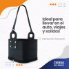 Sumate Set Matero with Eco-Leather Carrying Basket, Yerbera, and Azucarera, 20 x 21.5 x 16 cm / 7.87 x 8.46 x 6.3"