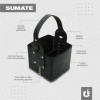 Sumate Mate Set with Eco-Leather Carrying Basket Basket, Flexible Handle, Yerba & Sugar Containers