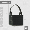 Sumate Mate Set with Eco-Leather Carrying Basket Basket, Flexible Handle, Yerba & Sugar Containers