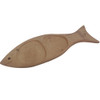 Carob Wood Board Ideal For Snacks - Fish Shape, 13 cm x 40 cm x 1 cm / 5.11" x  15.74" x 0.39"